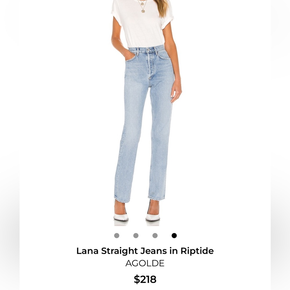 Agolde Light Blue Straight Leg Jeans